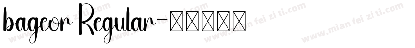 bageor Regular字体转换